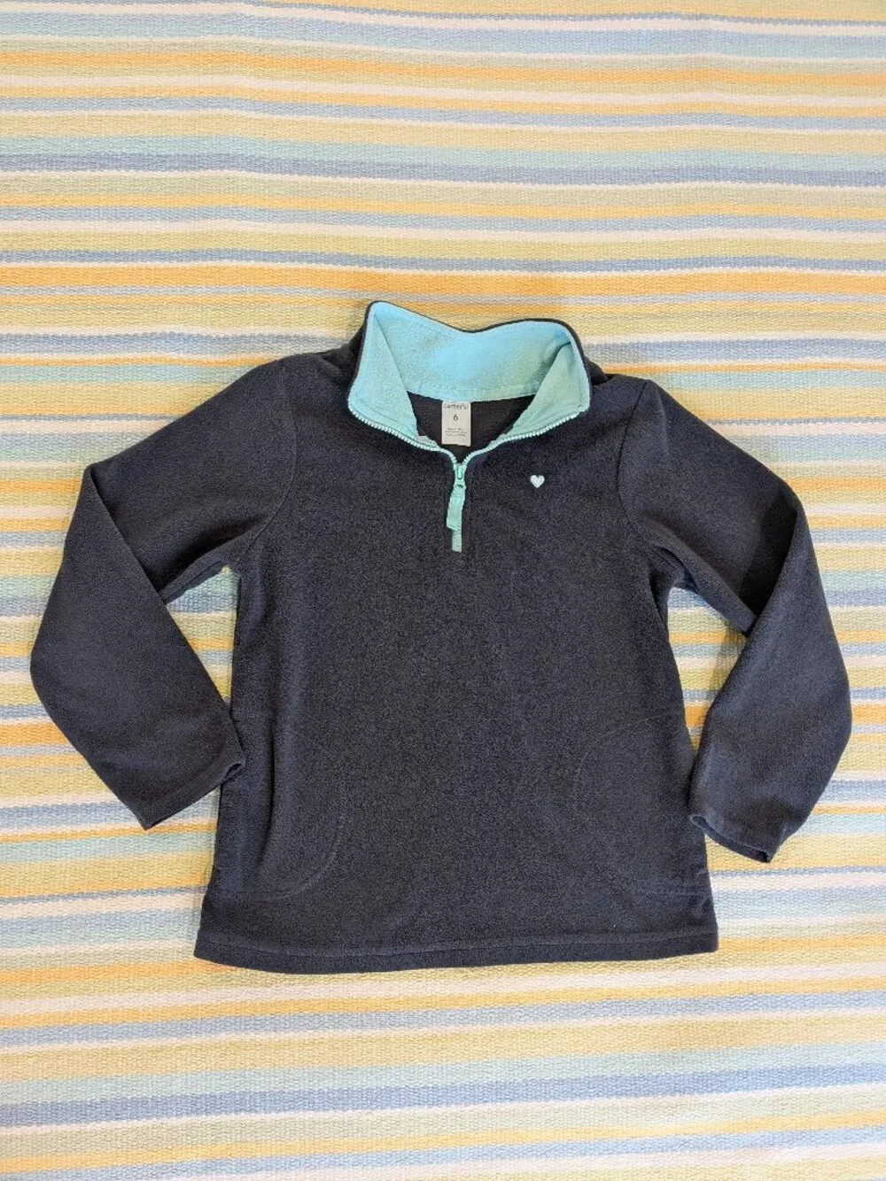 Girl's Carter's Charcoal Gray Fleece Pullover Size 6